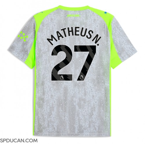 Muški Nogometni Dres Manchester City Matheus Nunes #27 Rezervni 2025-26 Kratak Rukav Muški Nogometni Dres Manchester City Matheus Nunes #27 Rezervni 2025-26 Kratak Rukav